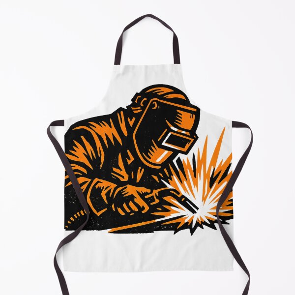 Item preview, Woodcut Welder Worker Graphic designed and sold by LightPrintsCo.