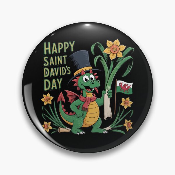 Item preview, Happy St David's Day Cute Welsh Dragon | Leek & Flag designed and sold by Midnight Veil Designs.