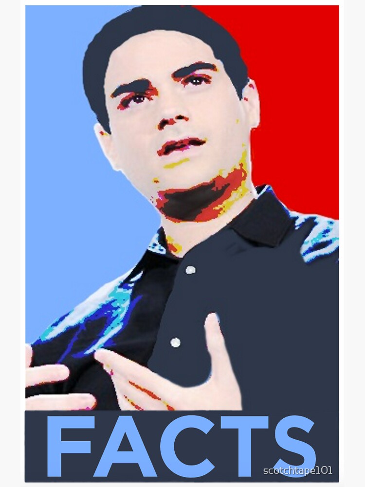 "Ben Shapiro 2024 "Facts"" Sticker for Sale by scotchtape101 Redbubble