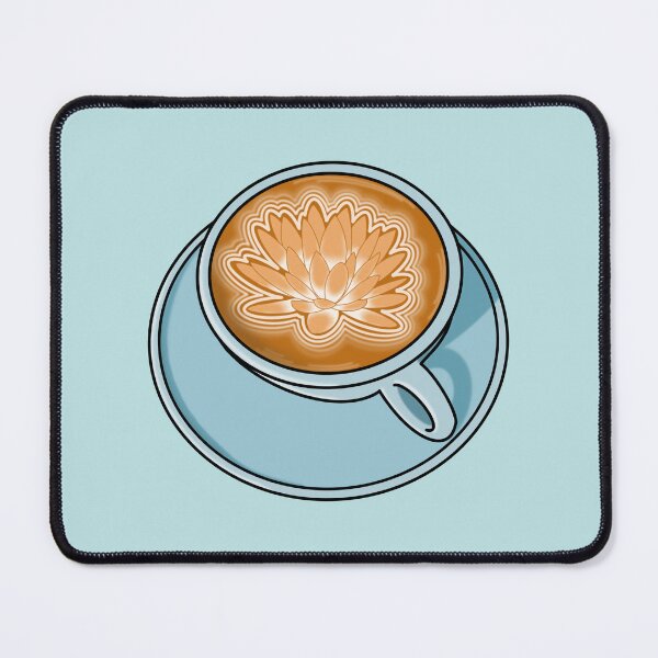 Item preview, Lotus Flower Latte Art - Blue Coffee Mug designed and sold by Acaruso167.