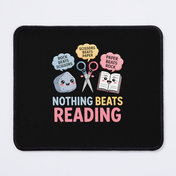 Item preview, Rock Paper Scissors Nothing Beats Reading Funny Book Lover designed and sold by Mirandalab.