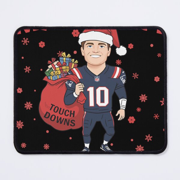 Item preview, Drake Maye Santa Claus Christmas Touch Downs New England Patriots designed and sold by ZWINGO.