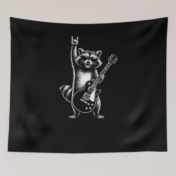 Item preview, Raccoon Rock Music Band Guitar designed and sold by Mirandalab.