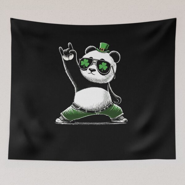 Item preview, Panda Rocks St Patty's Shamrock designed and sold by Mirandalab.