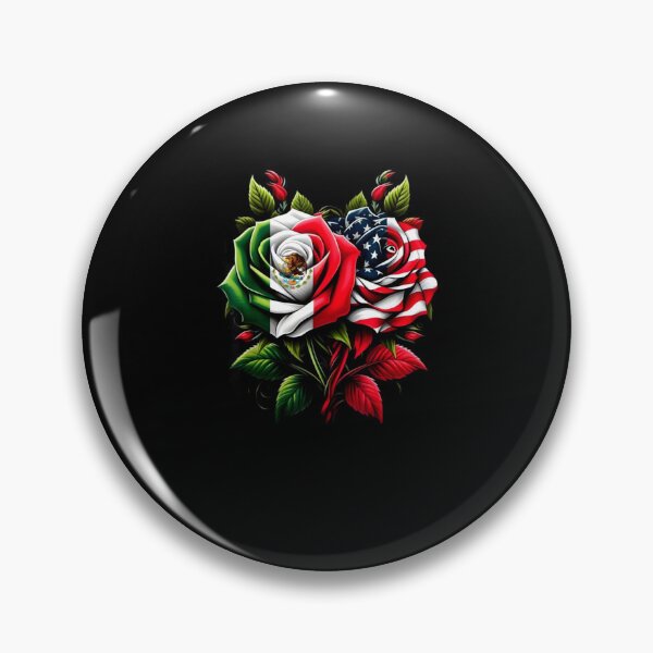 Item preview, Mexican Flag American Flag Rose Flower designed and sold by Mirandalab.