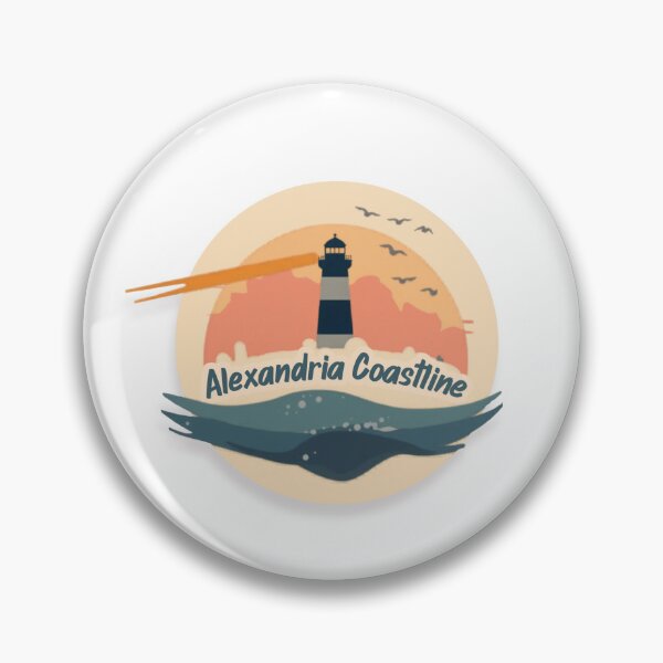 Item preview, Alexandria Egypt lighthouse sunset-costal waves design  designed and sold by Ayagamea.