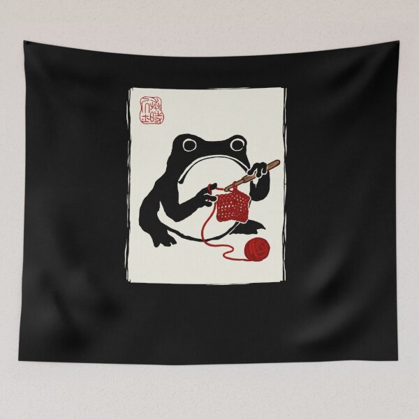 Item preview, Japanese Grumpy Frog Knitting Sewing designed and sold by Mirandalab.