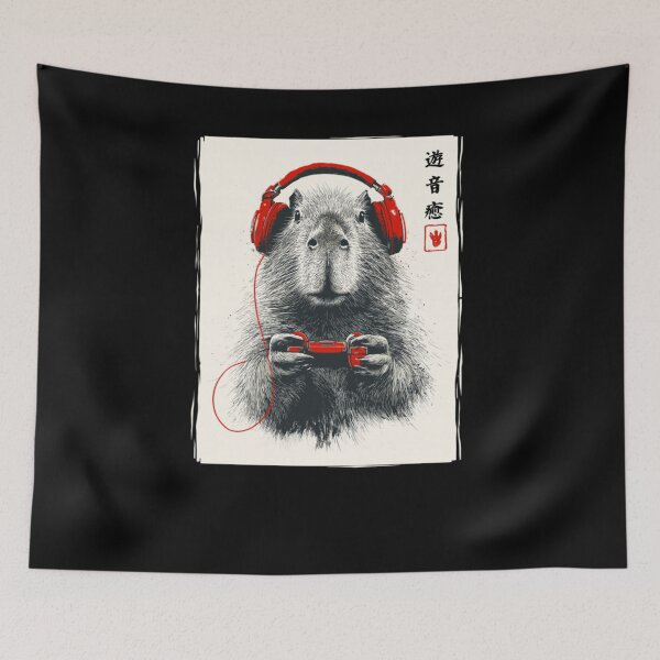 Item preview, Japanese Capybara Gamer Video designed and sold by Mirandalab.
