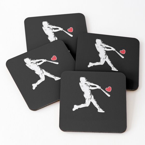 Item preview, Valentine's Day Baseball Batter Silhouette Heart designed and sold by Mirandalab.
