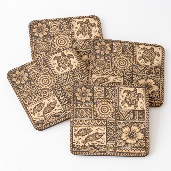 Item preview, Polynesian Tapa Cloth Pattern designed and sold by Myra365Art.
