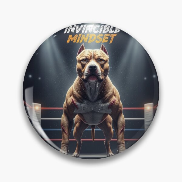 Item preview, Invincible Mindset Pitbull designed and sold by PetJoyPrintsCO.