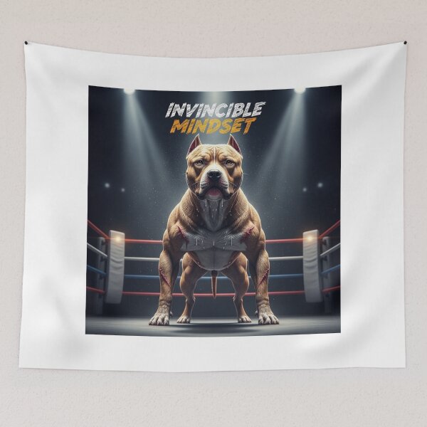 Item preview, Invincible Mindset Pitbull designed and sold by PetJoyPrintsCO.