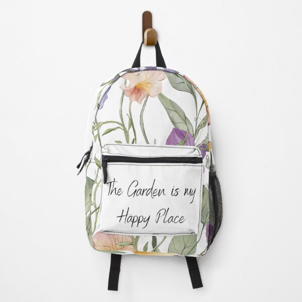 Item preview, The Garden is my Happy Place-Backpack designed and sold by LilasPlace.