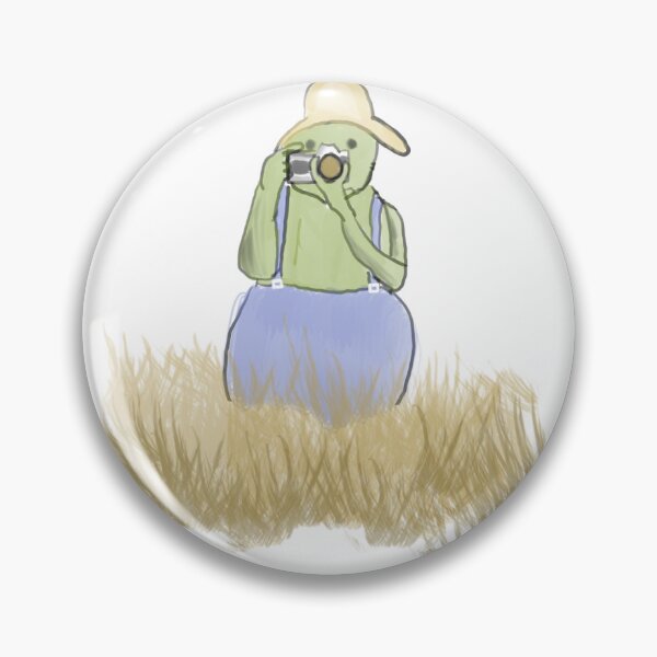 Item preview, Frog Photographer Sticker - Pin designed and sold by FrogLakeArt.