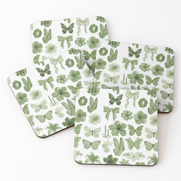 Item preview, Emerald Green Aesthetic Nature Coquette Sticker Pack designed and sold by Camistudios.