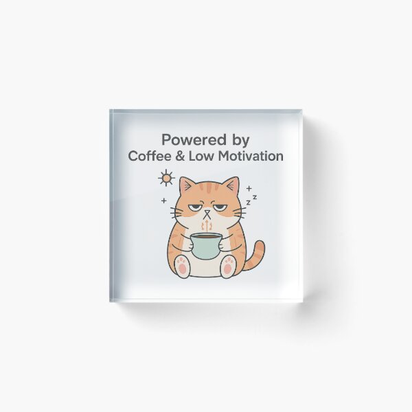 Item preview, Grumpy Cat holding coffee designed and sold by Little Lessons.