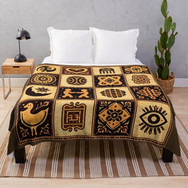 Item preview, African Adinkra Symbols - Spiritual Wisdom Pattern designed and sold by Myra365Art.