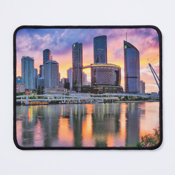Item preview, Brisbane City Skyline Reflection at Sunrise designed and sold by pcole123.