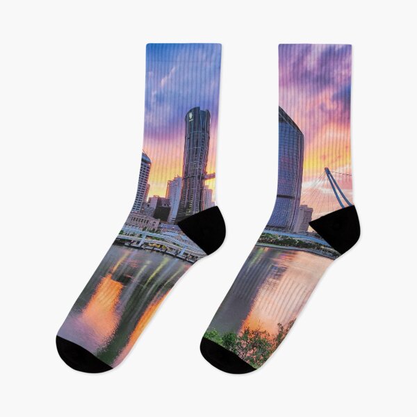 Item preview, Brisbane City Skyline Reflection at Sunrise designed and sold by pcole123.