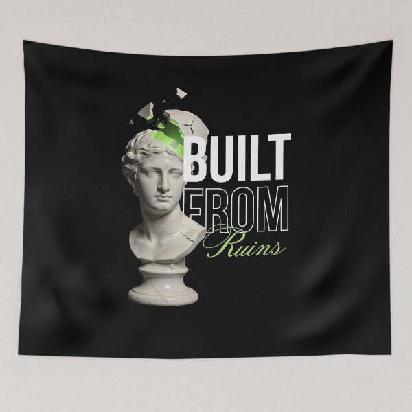 Item preview, Built From Ruins – Motivational Greek Statue Aesthetic designed and sold by Marble Void.