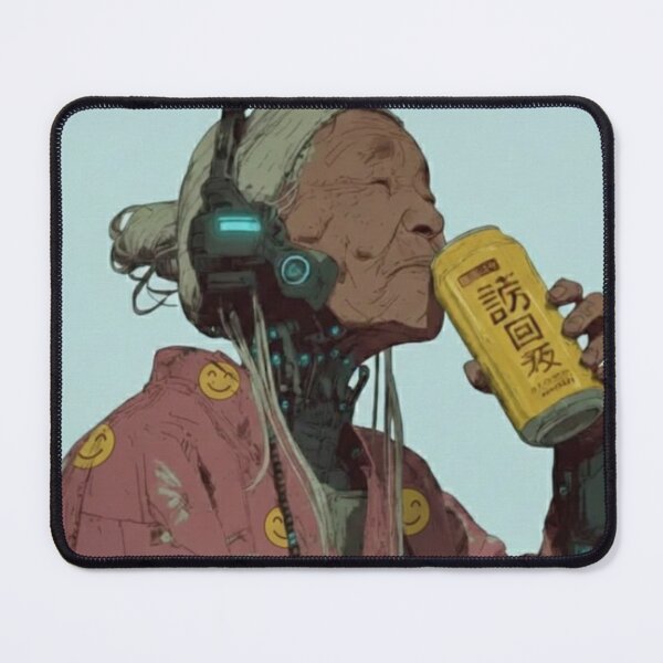 Item preview, “Grandma Glitch Supreme — Smiley‑Robe Oracle of the Neon Multiverse” designed and sold by Print Fiction.