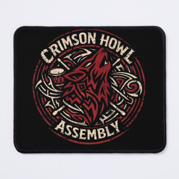 Item preview, Crimson Howl Assembly – Tribal Wolf Punk Emblem Shirt designed and sold by wanado.