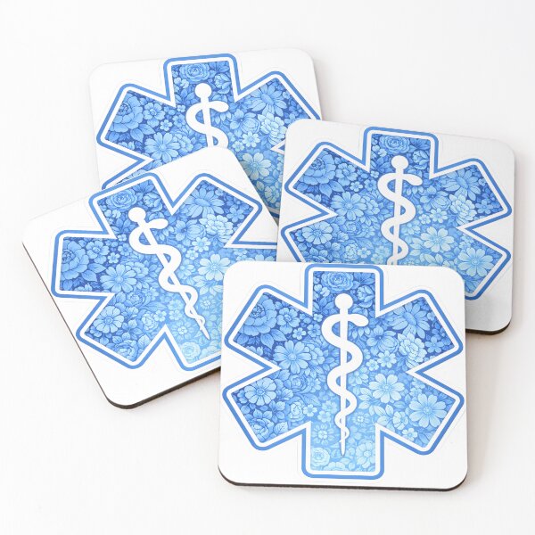 Item preview, Blue Floral Star of Life Sticker designed and sold by TheSashScene.