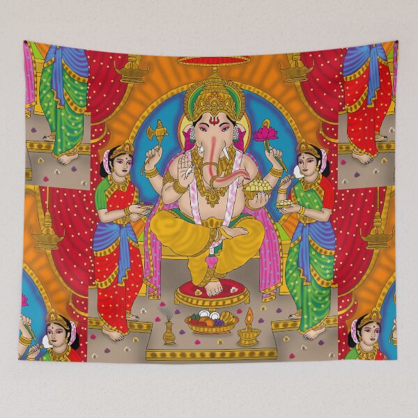 Item preview, Divine Lord Ganesha Art Design – Hindu God of Wisdom Illustration designed and sold by Harshit_Digital_Arts.