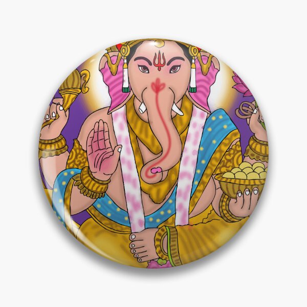 Item preview, Sacred Ganesha Illustration – Hindu Elephant Deity Artistic Design designed and sold by Harshit_Digital_Arts.