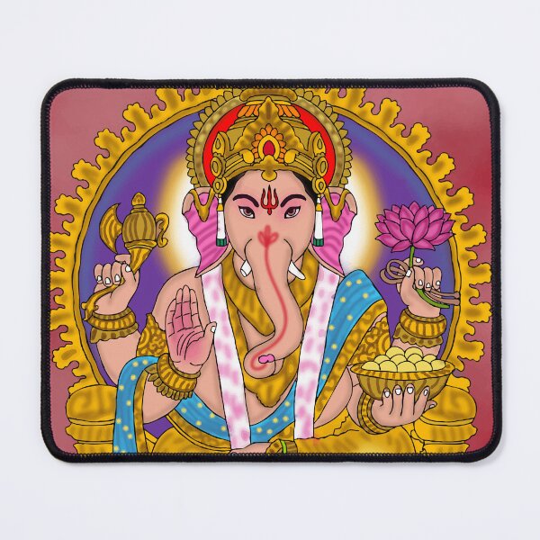 Item preview, Sacred Ganesha Illustration – Hindu Elephant Deity Artistic Design designed and sold by Harshit_Digital_Arts.