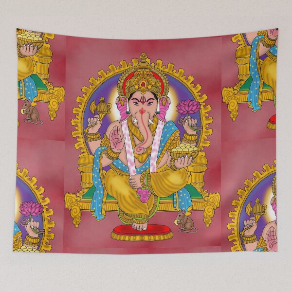 Item preview, Sacred Ganesha Illustration – Hindu Elephant Deity Artistic Design designed and sold by Harshit_Digital_Arts.