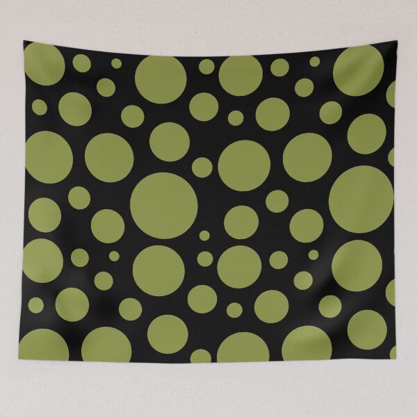 Item preview, Minimalist: Olive Circles on Black designed and sold by BreisaBurman.