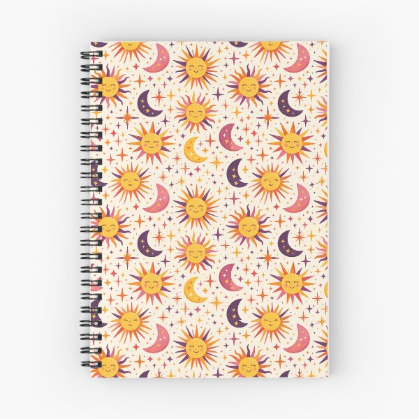 Item preview, Retro Celestial Suns & Moons Pattern designed and sold by Victoria Riabov.