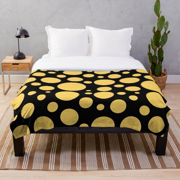 Item preview, Minimalist: Yellow Circles on Black designed and sold by BreisaBurman.
