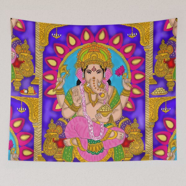 Item preview, Artistic Lord Ganesha Design – Divine Hindu God Illustration designed and sold by Harshit_Digital_Arts.