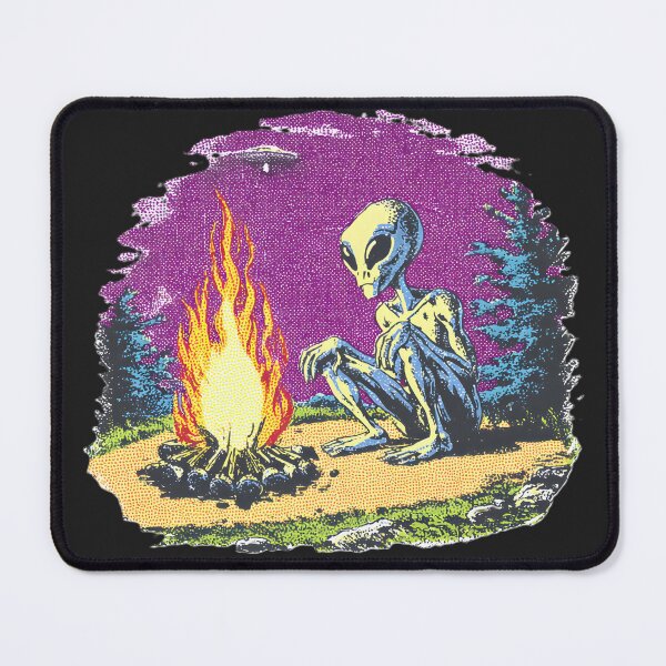 Item preview, Alien Pop Art Campfire — Cute Sci-Fi Cartoon Sticker ?? designed and sold by vambrosio15.