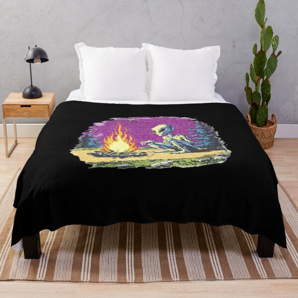 Item preview, Alien Pop Art Campfire — Cute Sci-Fi Cartoon Sticker ?? designed and sold by vambrosio15.