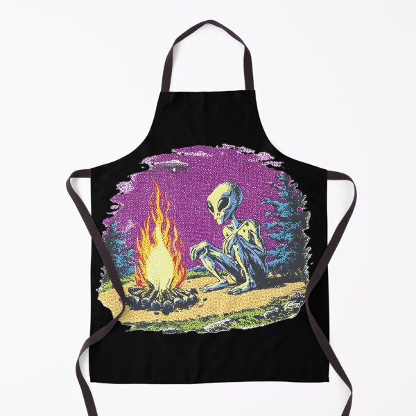 Item preview, Alien Pop Art Campfire — Cute Sci-Fi Cartoon Sticker ?? designed and sold by vambrosio15.