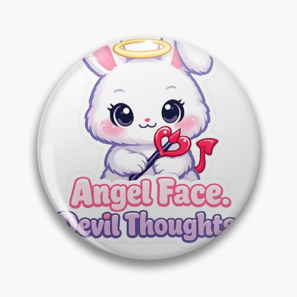 Item preview, Angel Face. Devil Thoughts. Bunny. designed and sold by santiagogabrielart.