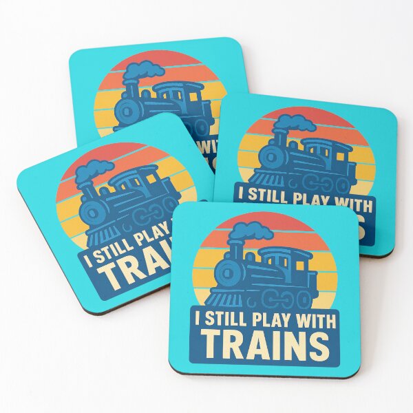 Item preview, I Still Play With Trains Retro Sunset Train Lover  designed and sold by DesignHouse07.