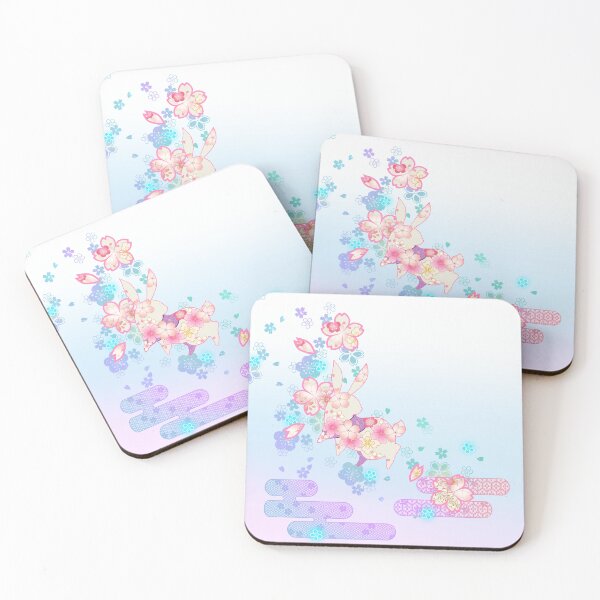 Item preview, Pastel Japanese Sakura Floral Rabbit designed and sold by Sanagiatelier.