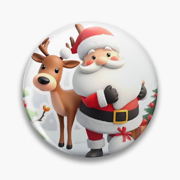 Item preview, Santa & Reindeer Sleigh Ride Sticker   designed and sold by Teewave-Ashish.