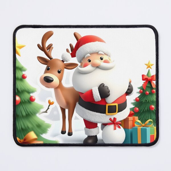 Item preview, Santa & Reindeer Sleigh Ride Sticker designed and sold by Teewave-Ashish.