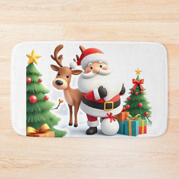 Item preview, Santa & Reindeer Sleigh Ride Sticker   designed and sold by Teewave-Ashish.