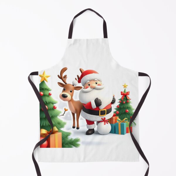Item preview, Santa & Reindeer Sleigh Ride Sticker designed and sold by Teewave-Ashish.
