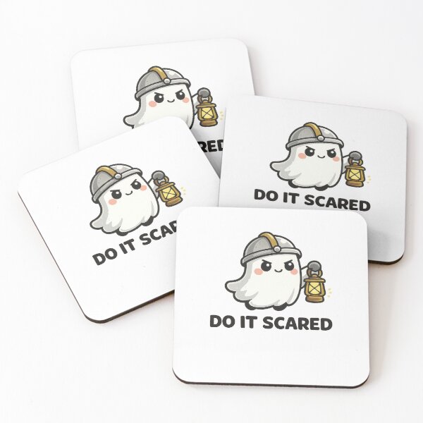Item preview, Do It Scared Cute Ghost Motivational designed and sold by jgvisualarts.