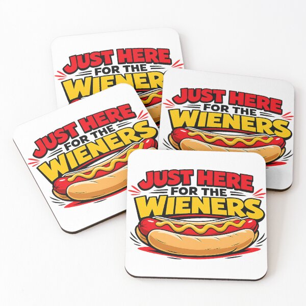 Item preview, Just Here For The Wieners Hot Dog Graphic Bold Retro designed and sold by Thread-Riot.
