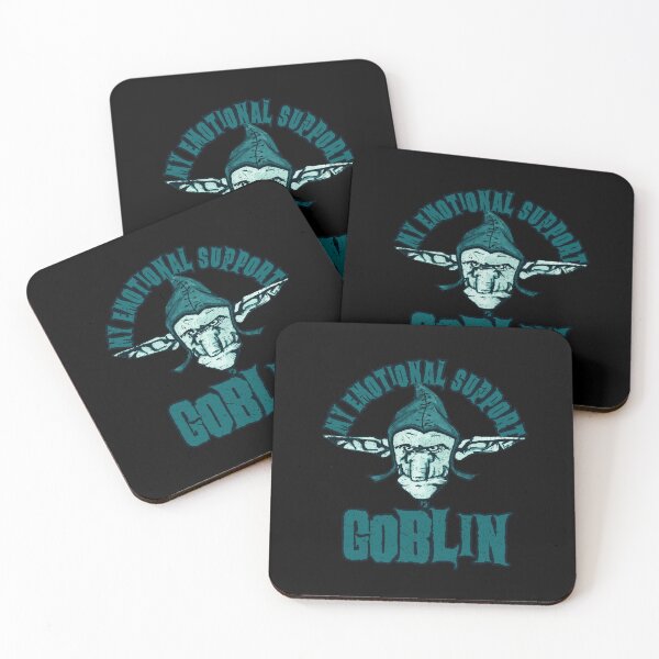 Item preview, My Emotional Support Goblin – Teal Dark Fantasy Goblincore T-Shirt designed and sold by AreKreative.