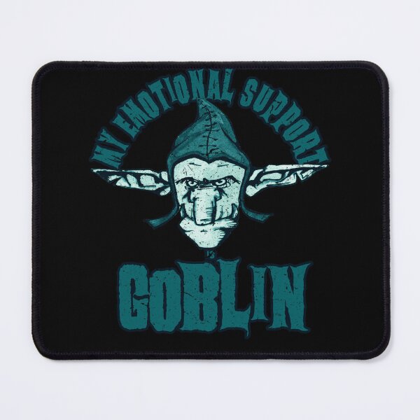 Item preview, My Emotional Support Goblin – Teal Dark Fantasy Goblincore T-Shirt designed and sold by AreKreative.