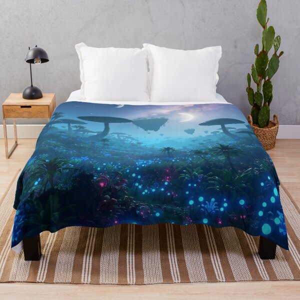 Item preview, landscape Bioluminescent Jungle designed and sold by Uglyandcute.